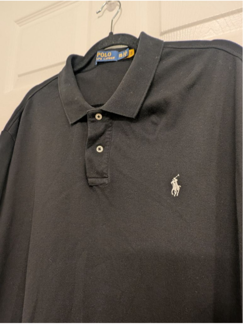 Men's Polo Ralph Lauren Black Polo Shirt XXL Golf Preppy
